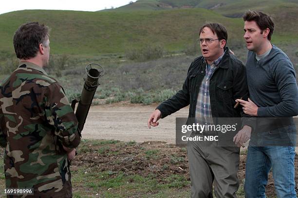 Finale" Episode 924/925 -- Pictured: Rainn Wilson as Dwight Schrute, John Krasinski as Jim Halpert --