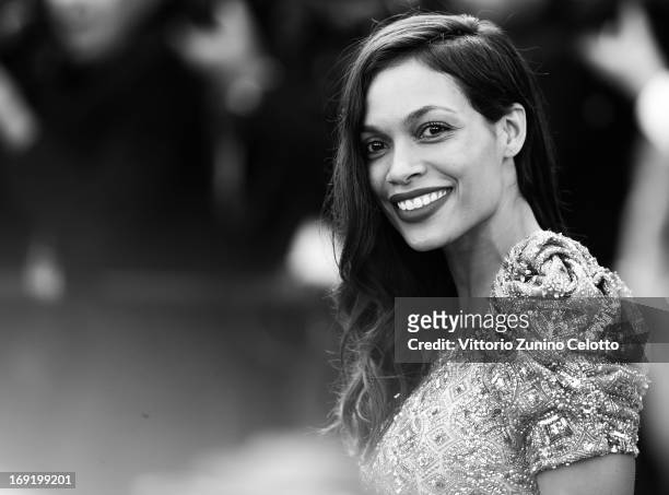 Actress Rosario Dawson attends the 'Cleopatra' premiere during the 66th Annual Cannes Film Festival on May 21, 2013 in Cannes, France.