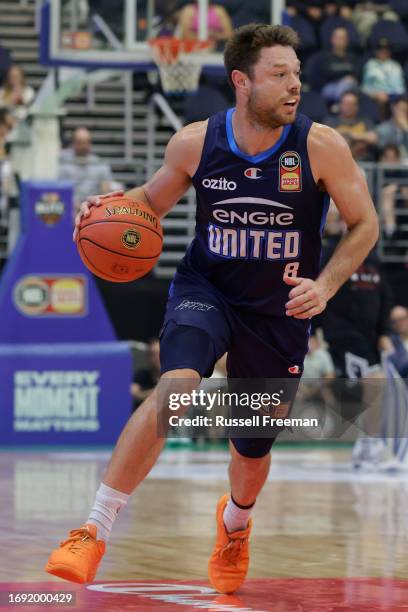 Matthew Dellavedova of Melbourne United /dduring the 2023 NBL Blitz match between Melbourne United and Sydney Kings at Gold Coast Convention and...