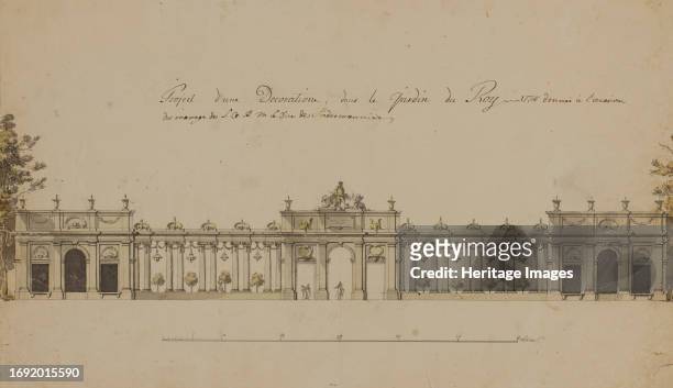 View of the orangery in the Kungstradgarden, decorated on the occasion of Duke Karl's betrothal to Princess Hedvig Elisabet Charlotta of Oldenburg in...