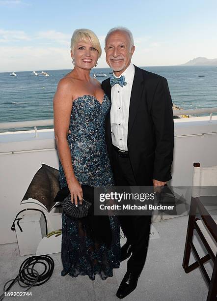 Neil Kafuman and Karla Morris attend the Summertime Entertainment's Cannes Animation Celebration Cocktail Party during the 66th Annual Cannes Film...