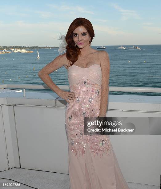 Phoebe Price attends the Summertime Entertainment's Cannes Animation Celebration Cocktail Party during the 66th Annual Cannes Film Festival at Les...