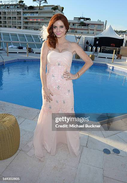 Phoebe Price attends the Summertime Entertainment's Cannes Animation Celebration Cocktail Party during the 66th Annual Cannes Film Festival at Les...