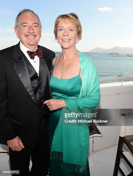 Gene and Janet Lombardo attends the Summertime Entertainment's Cannes Animation Celebration Cocktail Party during the 66th Annual Cannes Film...