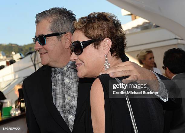 Steven and Dana Tejeda attends the Summertime Entertainment's Cannes Animation Celebration Cocktail Party during the 66th Annual Cannes Film Festival...