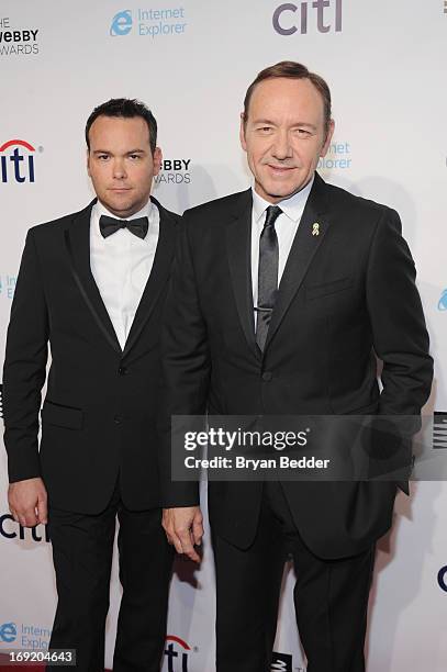 Producer Dana Brunetti and Kevin Spacey attend the 17th Annual Webby Awards at Cipriani Wall Street on May 21, 2013 in New York City.