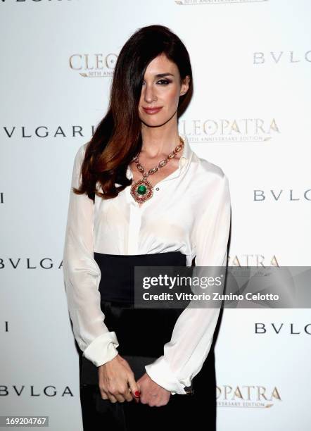 Actress Paz Vega attends the 'Cleopatra' cocktail hosted by Bulgari during The 66th Annual Cannes Film Festival at JW Marriott on May 21, 2013 in...