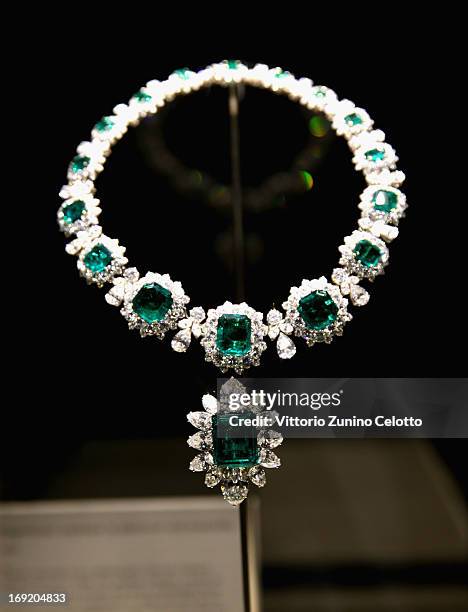 General view of jewelry at the 'Cleopatra' cocktail hosted by Bulgari during The 66th Annual Cannes Film Festival at JW Marriott on May 21, 2013 in...