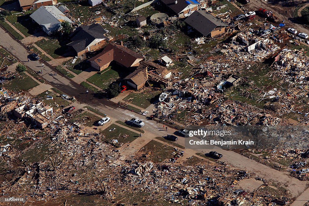 Massive Tornado Causes Large Swath Of Destruction In Suburban Moore, Oklahoma