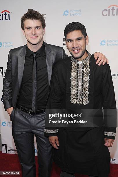 Jory Caron and Shawn Ahmed attend the 17th Annual Webby Awards at Cipriani Wall Street on May 21, 2013 in New York City.