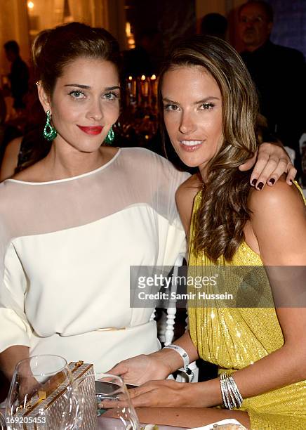 Models Ana Beatriz Barros and Alessandra Ambrosio attend the 'De Grisogono' Party during The 66th Annual Cannes Film Festival at Hotel Du Cap Eden...