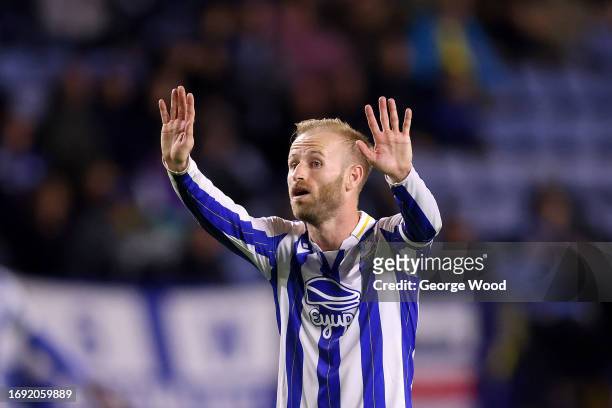 Barry Bannan of Sheffield Wednesday reacts during the Sky Bet Championship match between Sheffield Wednesday and Middlesbrough at Hillsborough on...