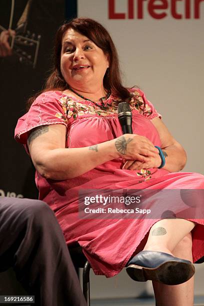 Director Allison Anders speaks onstage at Reel to Reel: Ring of Fire with Jewel at The GRAMMY Museum on May 21, 2013 in Los Angeles, California.