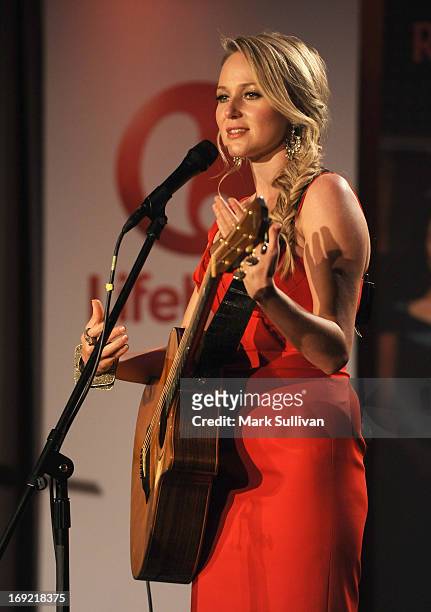 Actress/singer Jewel performs during The GRAMMY Museum Presents Reel To Reel: Ring Of Fire at The GRAMMY Museum on May 21, 2013 in Los Angeles,...