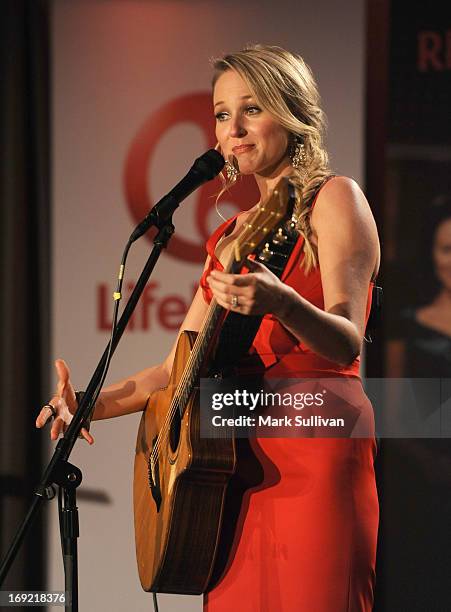 Actress/singer Jewel performs during The GRAMMY Museum Presents Reel To Reel: Ring Of Fire at The GRAMMY Museum on May 21, 2013 in Los Angeles,...