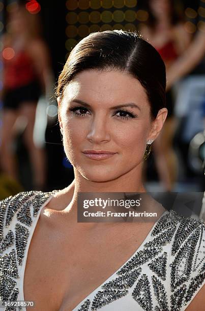 Actreess Gina Carano arrives at the Premiere Of Universal Pictures' "Fast & Furious 6" on May 21, 2013 in Universal City, California.