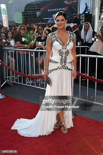 Actreess Gina Carano arrives at the Premiere Of Universal Pictures' "Fast & Furious 6" on May 21, 2013 in Universal City, California.