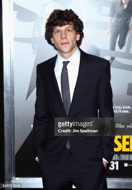 Actor Jesse Eisenberg attends the "Now You See Me" premiere at AMC Lincoln Square Theater on May 21, 2013 in New York City.
