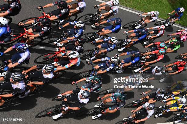 Felix Gall of Austria and AG2R Citroen Team, Julian Alaphilippe of France and Team Soudal - Quick Step, Marco Haller of Austria and Team BORA -...