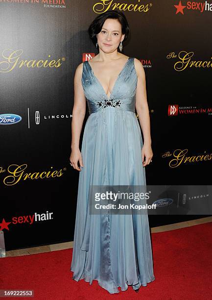 Actress Meg Tilly arrives 38th Annual Gracie Awards Gala at The Beverly Hilton Hotel on May 21, 2013 in Beverly Hills, California.