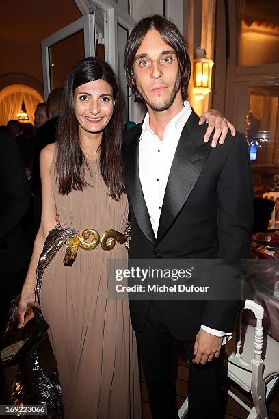 Giovanna Battaglia and Vladimir Rstoin Roitfeld attend the 'De Grisogono' Party At Hotel Du Cap Eden Roc on May 21, 2013 in Antibes, France.