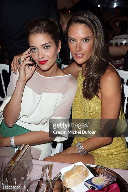 Ana Beatriz Barros and Alessandra Ambrosio attend the 'De Grisogono' Party At Hotel Du Cap Eden Roc on May 21, 2013 in Antibes, France.