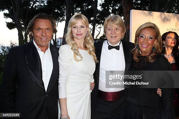 Otto Kern and his wife, Peter Cervinka; Denise Rich attend the 'De Grisogono' Party At Hotel Du Cap Eden Roc on May 21, 2013 in Antibes, France.
