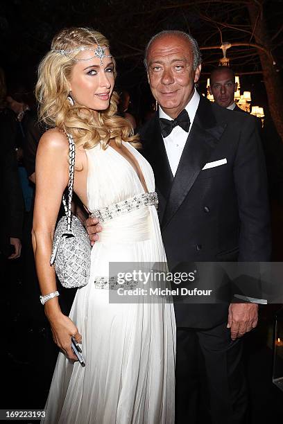 Paris Hilton and Fawaz Gruosi attend the 'De Grisogono' Party At Hotel Du Cap Eden Roc on May 21, 2013 in Antibes, France.