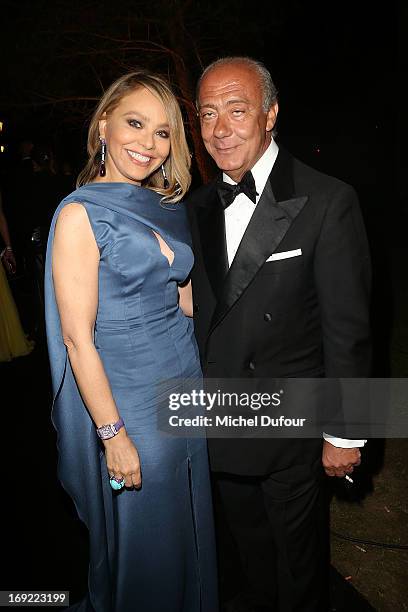 Ornella Muti and Fawaz Gruosi attend the 'De Grisogono' Party At Hotel Du Cap Eden Roc on May 21, 2013 in Antibes, France.