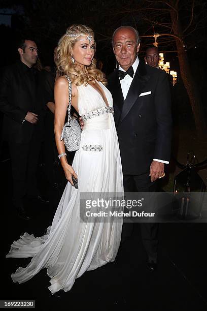 Paris Hilton and Fawaz Gruosi attend the 'De Grisogono' Party At Hotel Du Cap Eden Roc on May 21, 2013 in Antibes, France.