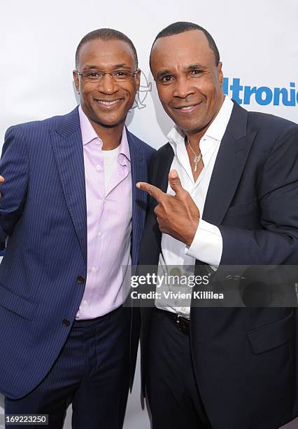 Tommy Davidson and Sugar Ray Leonard attend B. Riley & Co. & The Sugar Ray Leonard Foundation Present The 4th Annual "Big Fighters, Big Cause"...