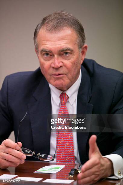 Billionaire Alfred Schindler, chairman of Schindler Holding AG, speaks during an interview in Seoul, South Korea, on Tuesday, May 21, 2013. Schindler...