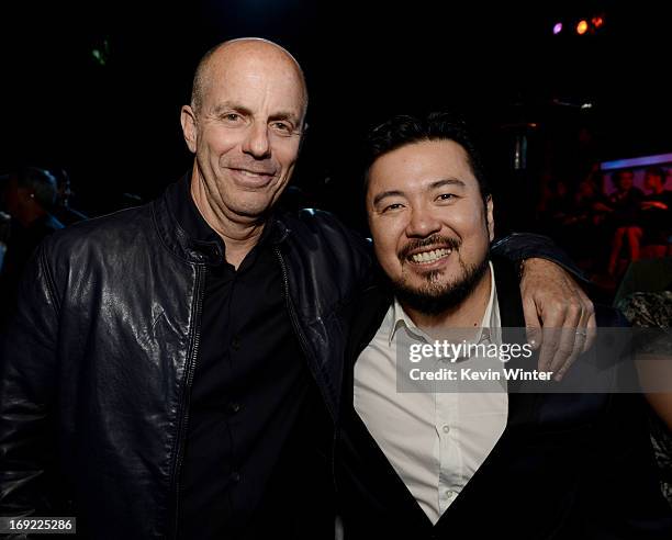 Producer Neal Moritz and director/executive producer Justin Lin pose at the after party for the premiere of Universal Pictures' "Fast & Furious 6" at...