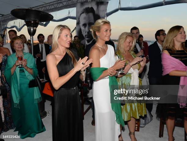 Guests attend the Summertime Entertainment's Cannes Animation Celebration Cocktail Party during the 66th Annual Cannes Film Festival at Les Marches...