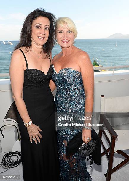 Guests attend the Summertime Entertainment's Cannes Animation Celebration Cocktail Party during the 66th Annual Cannes Film Festival at Les Marches...