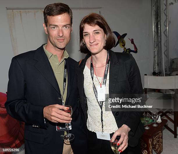 Guests attend the Summertime Entertainment's Cannes Animation Celebration Cocktail Party during the 66th Annual Cannes Film Festival at Les Marches...