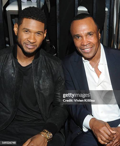Usher and Sugar Ray Leonard attend B. Riley & Co. & The Sugar Ray Leonard Foundation Present The 4th Annual "Big Fighters, Big Cause" Charity Fight...