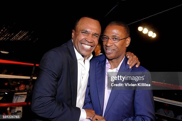 Sugar Ray Leonard and Tommy Davidson attend B. Riley & Co. & The Sugar Ray Leonard Foundation Present The 4th Annual "Big Fighters, Big Cause"...
