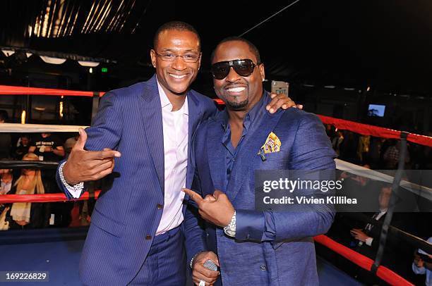 Tommy Davidson and Johnny Gill attend B. Riley & Co. & The Sugar Ray Leonard Foundation Present The 4th Annual "Big Fighters, Big Cause" Charity...