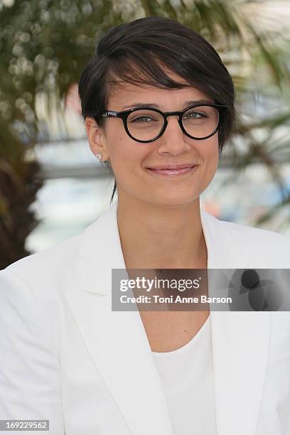 Chloe Robichaud attends the photocall for 'Sarah Prefere La Course' during The 66th Annual Cannes Film Festival at Palais des Festivals on May 21,...