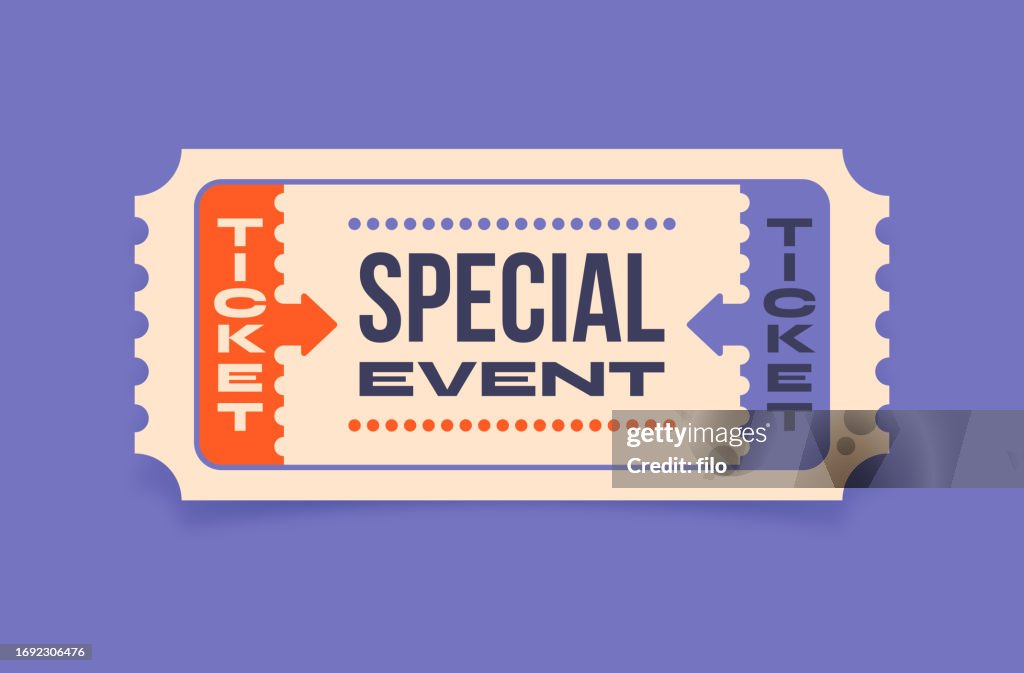 Sonderveranstaltung Retro-Ticket-Eintritts-Event-Design