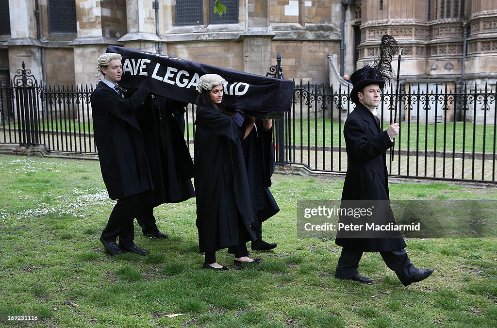 Barristers And Solicitors Demonstrate Over Changes To The Legal Aid System