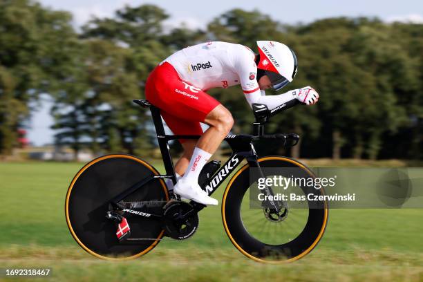 Maciej Bodnar of Poland sprints during the 29th UEC Road Cycling European Championships 2023, Elite Men´s Individual Time Trial a 29,5 km race from...