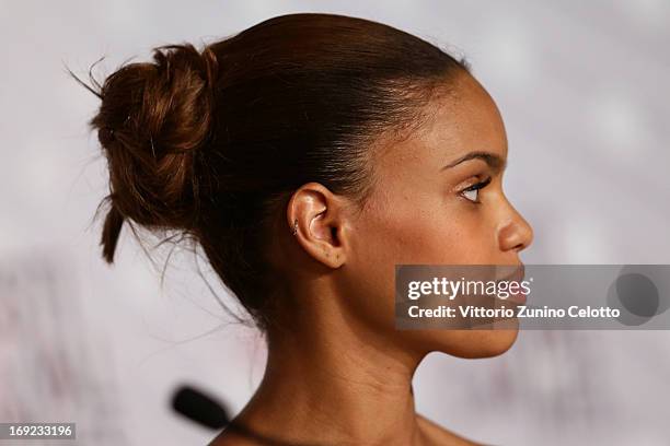 Actress Anais Monory attends the 'Grigris' Press Conference during the 66th Annual Cannes Film Festival at the Palais des Festivals on May 22, 2013...