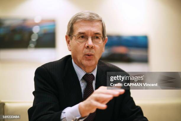 French carmaker PSA Peugeot Citroen Chairman Philippe Varin poses on February 14, 2012 in Paris, France.