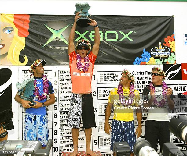 Newly crowned ASP world champion Andy Irons of of Hawaii,USA, won the Xbox Pipeline Masters at the Banzai Pipeline on the North Shore of Oahu in...