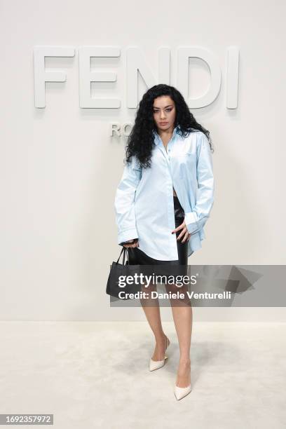 Charli XCX attends the Fendi Spring Summer 2024 fashion show on September 20, 2023 in Milan, Italy.