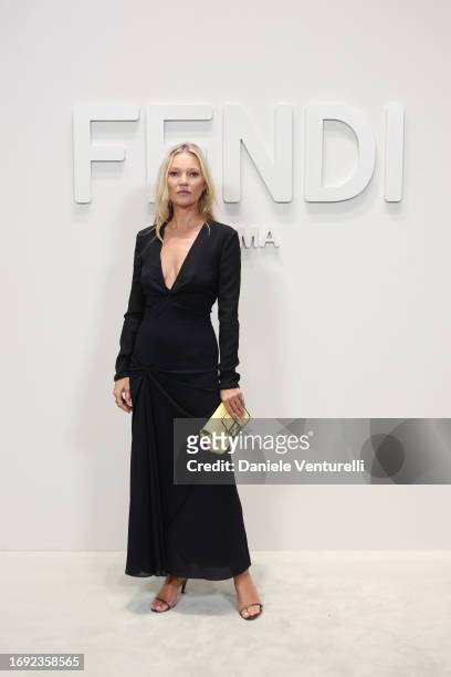 Kate Moss attends the Fendi Spring Summer 2024 fashion show on September 20, 2023 in Milan, Italy.