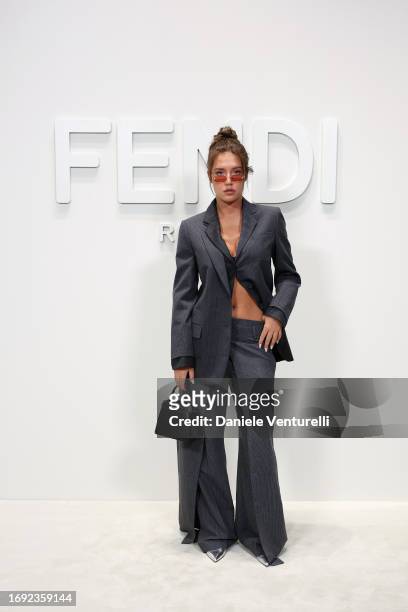 Adèle Exarchopoulos attends the Fendi Spring Summer 2024 fashion show on September 20, 2023 in Milan, Italy.