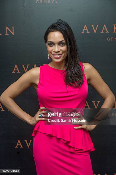 Rosario Dawson visits the Avakian suite wearing Avakian jewellery during the 66th Cannes Film Festival on May 22, 2013 in Cannes, France.